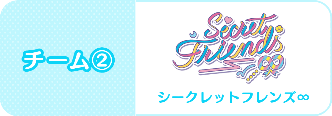 チーム：Secret Friends(シークレットフレンズ∞)