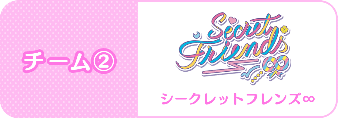 チーム：Secret Friends(シークレットフレンズ∞)