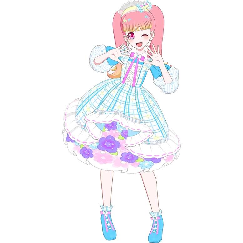 エプロンブーケライトブルー