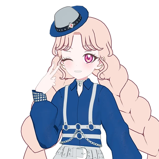 ハーネスルックブルー