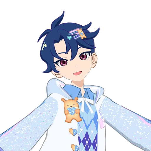 バレンタインクッキークールホワイトブルー